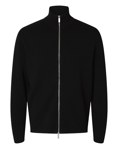 Selected - SLHTeller Relaxed Zip Cardigan - Black
